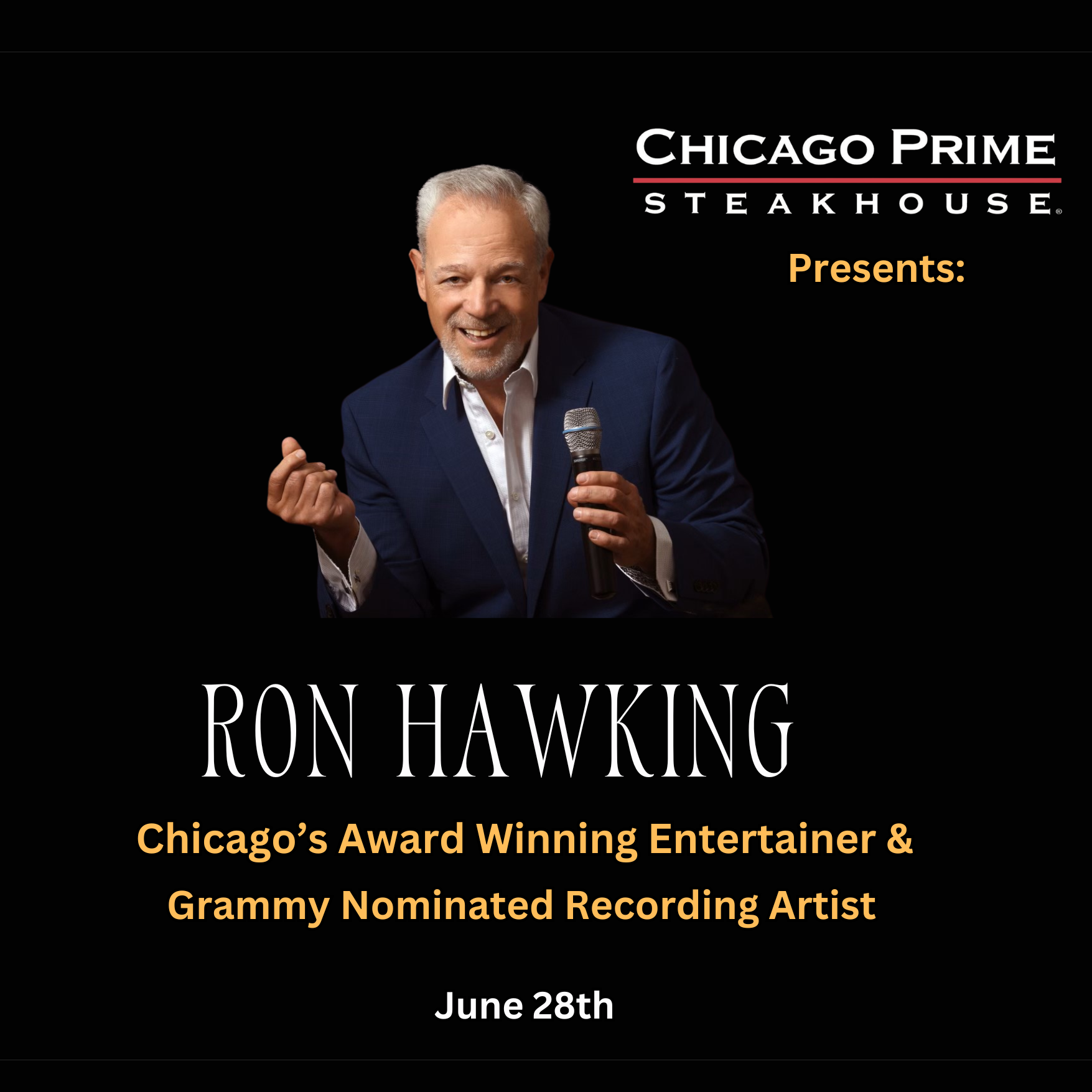 Ron Hawking at Chicago Prime Steakhouse